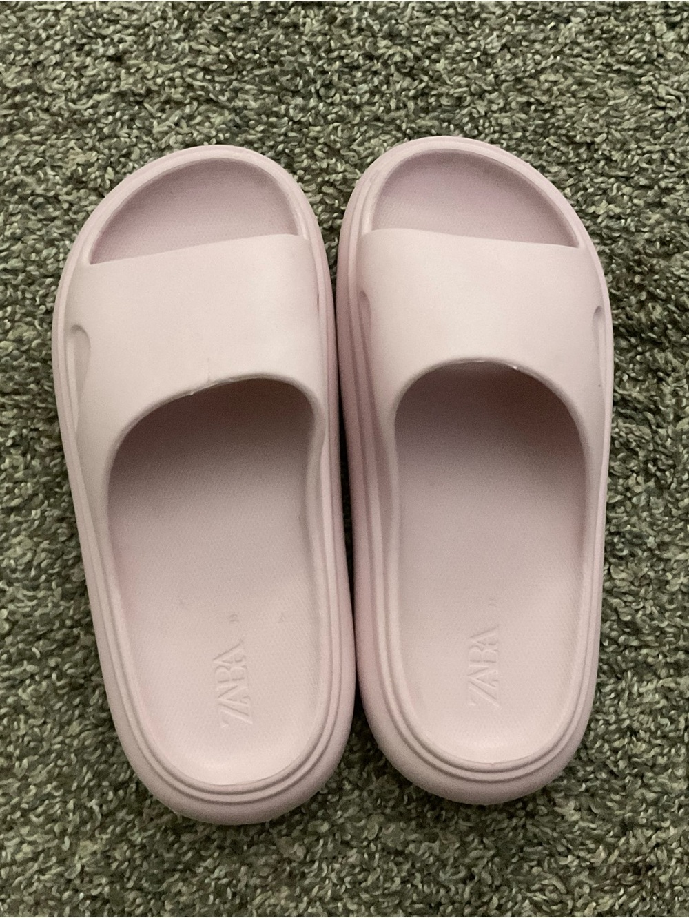 Zara Pale Pink Kids Slide Sandals